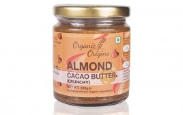 Organic Origins Almond Cacao Butter. (Crunchy)  Glass Jar  200 grams